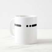 Brownielocks著モールス符号の"マグ"のマグ コーヒーマグカップ (正面左)