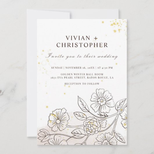 Browning On Love Wedding Invitation 招待状 (正面)