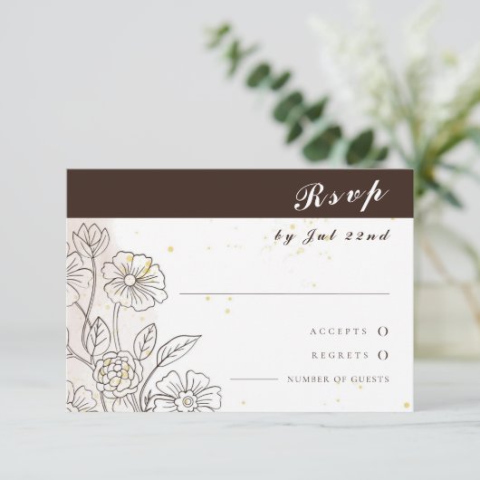 Browning On Love Wedding RSVPカード (スタンド正面)