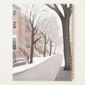 Brownstone Street | Snowy Winter Watercolor プランナー手帳 (裏面)