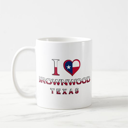 Brownwood、テキサス州 コーヒーマグカップ (左)