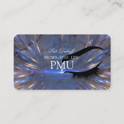 Brows Aftercare Blue PMU Microblading Henna Salon 名刺 (正面)