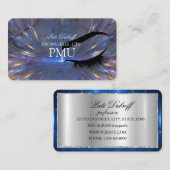 Brows Aftercare Blue PMU Microblading Henna Salon 名刺 (正面/裏面)