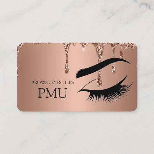 Brows Aftercare Blue PMU Microblading Henna Salon 名刺 (正面)