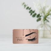 Brows Aftercare Blue PMU Microblading Henna Salon 名刺 (スタンド正面)