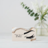 Brows Aftercare Blue PMU Microblading Henna Salon 名刺 (スタンド正面)