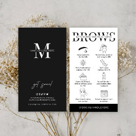 Brows Aftercare Instructionsミニマリストロゴ 名刺