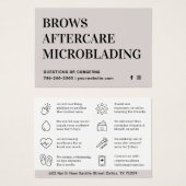 Brows AfterCare PMU Brow Instructionsモダンカード (正面&裏面)