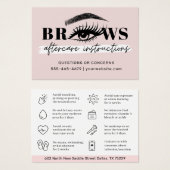 Brows AfterCare PMU Brow Instructionsモダンカード (正面&裏面)
