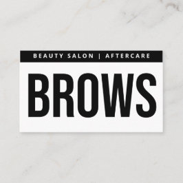Brows AfterCare PMU Brow Instructionsモダンカード 名刺