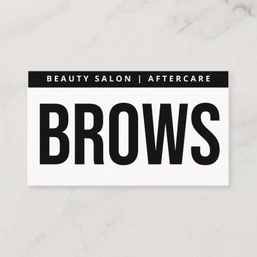 Brows AfterCare PMU Brow Instructionsモダンカード 名刺 (正面)