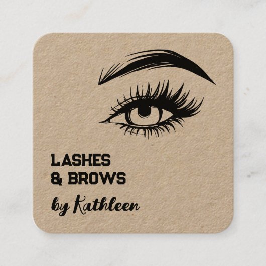 Brows and Lashes QR スクエア名刺 (正面)
