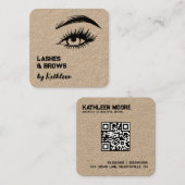 Brows and Lashes QR スクエア名刺 (正面/裏面)