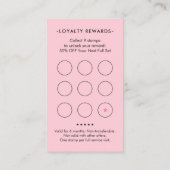 Brows Lash Makeup Artist Pink Pastel Loyalty Card 名刺 (裏面)