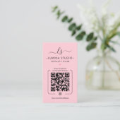 Brows Lash Makeup Artist Pink Pastel Loyalty Card 名刺 (スタンド正面)
