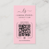 Brows Lash Makeup Artist Pink Pastel Loyalty Card 名刺 (正面)