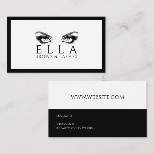 Brows & LashesサロンLash Extensions 名刺 (正面/裏面)