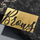 Brows Microblading Beauty Salon Gold Brown Modern  名刺