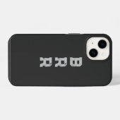 BRRロゴグレーレタリング iPhoneケース (裏面横)