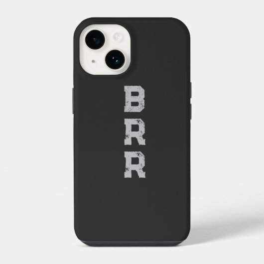 BRRロゴグレーレタリング iPhoneケース (裏面)