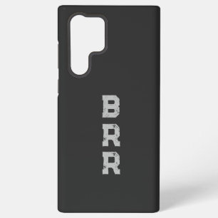 BRRロゴグレーレタリング SAMSUNG GALAXY S22 ULTRAケース