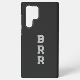 BRRロゴグレーレタリング SAMSUNG GALAXY S22 ULTRAケース