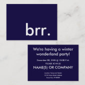 brr。冬のパーティーだ！ 名刺 (正面/裏面)