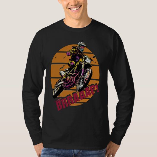 Brraaap Dirt Bike Motocross Tシャツ (正面)