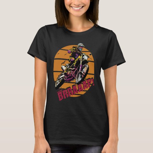 Brraaap Dirt Bike Motocross Tシャツ (正面)