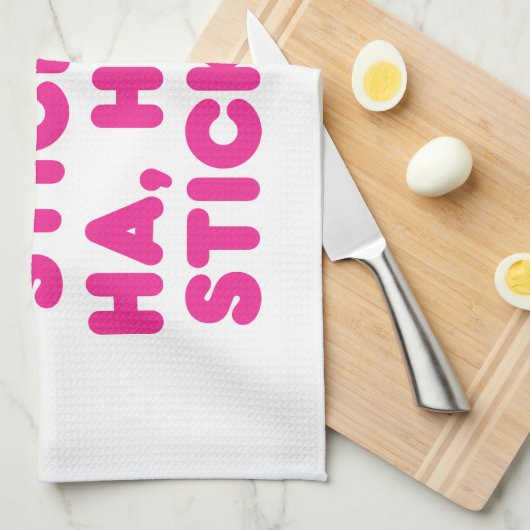 BRRR HA、ハハそれらを付けますそれらを付けて下さい! キッチンタオル (四つ折り)