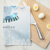 Brrrrのベビーそれは冷たい外側-雪玉の人です キッチンタオル (四つ折り)