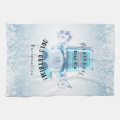 Brrrrのベビーそれは冷たい外側-雪玉の人です キッチンタオル (横)