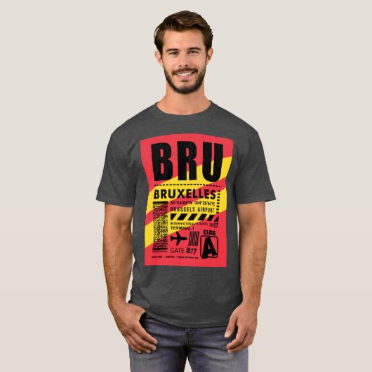 BRUブリュッセルエアポート Tシャツ (正面フル)