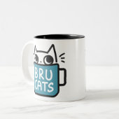 Bru猫のコーヒー・マグ ツートーンマグカップ (正面左)