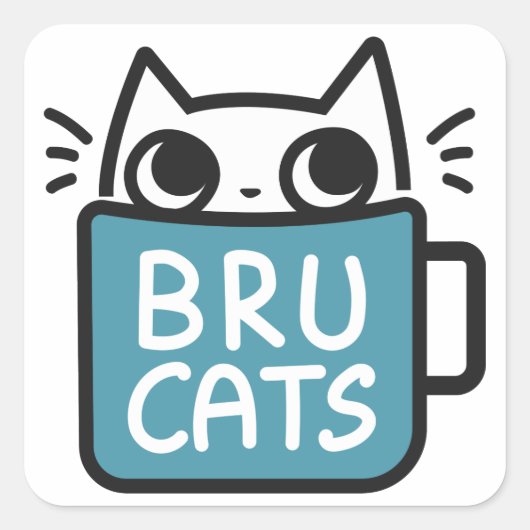 Bru Catsスタンプ スクエアシール (正面)