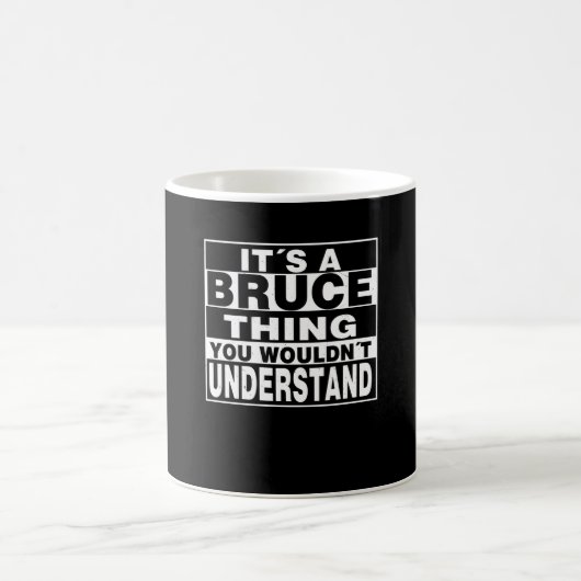 BRUCE名字ギフパーソナライズされたト コーヒーマグカップ (中央)