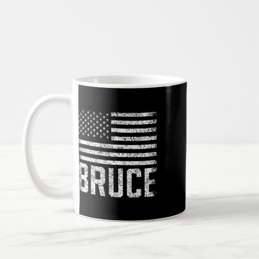 Bruce 誕生日 名前 名前 個人用 アメリカ 1 コーヒーマグカップ (左)