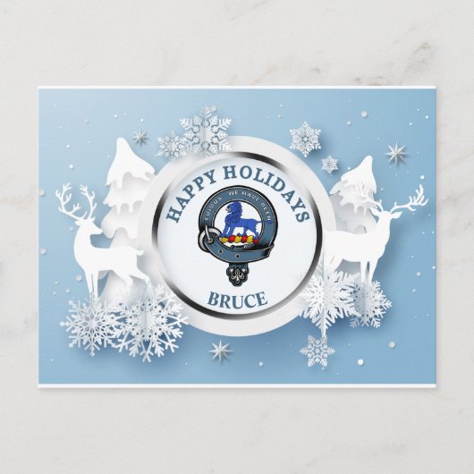 Bruce Clanバッジ（スタッグ付き） ポストカード (正面)