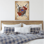 Bruce Clan Badge Crossed Swords Canvas Print キャンバスプリント (インサイチュ (寝室))