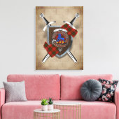 Bruce Clan Badge Crossed Swords Canvas Print キャンバスプリント (インサイチュ (リビング))