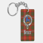 Bruce Clan Badge/Tartan Rectangle キーホルダー (正面左)