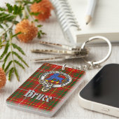 Bruce Clan Badge/Tartan Rectangle キーホルダー (正面右)