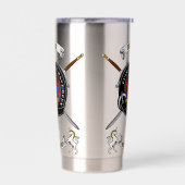 Bruce Clan Badge Tartan & Swords 保温保冷タンブラー (左面)