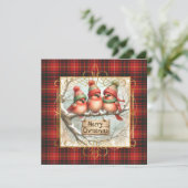 Bruce Modern Original Scottish Tartan Christmas シーズンカード (スタンド正面)