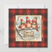 Bruce Modern Original Scottish Tartan Christmas シーズンカード (正面)