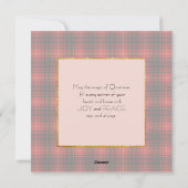 Bruce Modern Original Scottish Tartan Christmas シーズンカード (裏面)