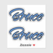 Bruce Name blue Aufkleber Sticker Stickerset シール (シート)