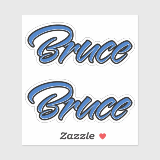 Bruce Name blue Aufkleber Sticker Stickerset シール (シート)