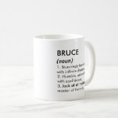 Bruce name, Editable name, Custom name コーヒーマグカップ (正面右)