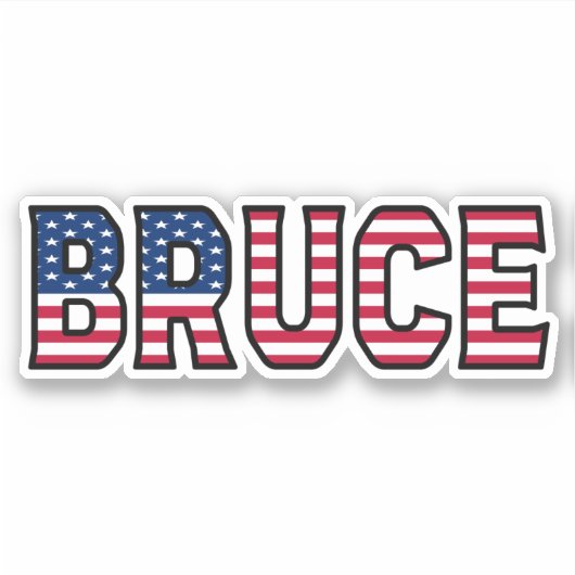 Bruce Name Vorname USA Sticker Stickerset シール (正面)